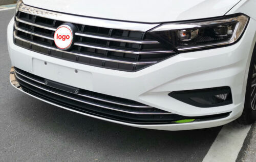 for Volkswagen for Jetta Mk7 Black Steel Front Bumper Bottom Protector Strip 19-2021