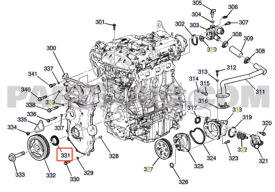 12626923 Crankshaft front crank seal for Impala Acadia Envision Equinox Terrain