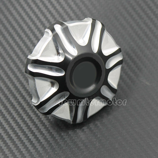 Aluminum Gas Cap Fuel Tank Fit For Sportster Dyna Breakout Softail Fatboy Black
