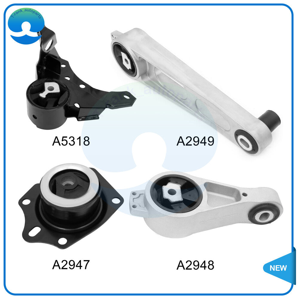 4PC Engine Motor  Automatic Transmission Mounts Set for 2003-2005 for Dodge Neon