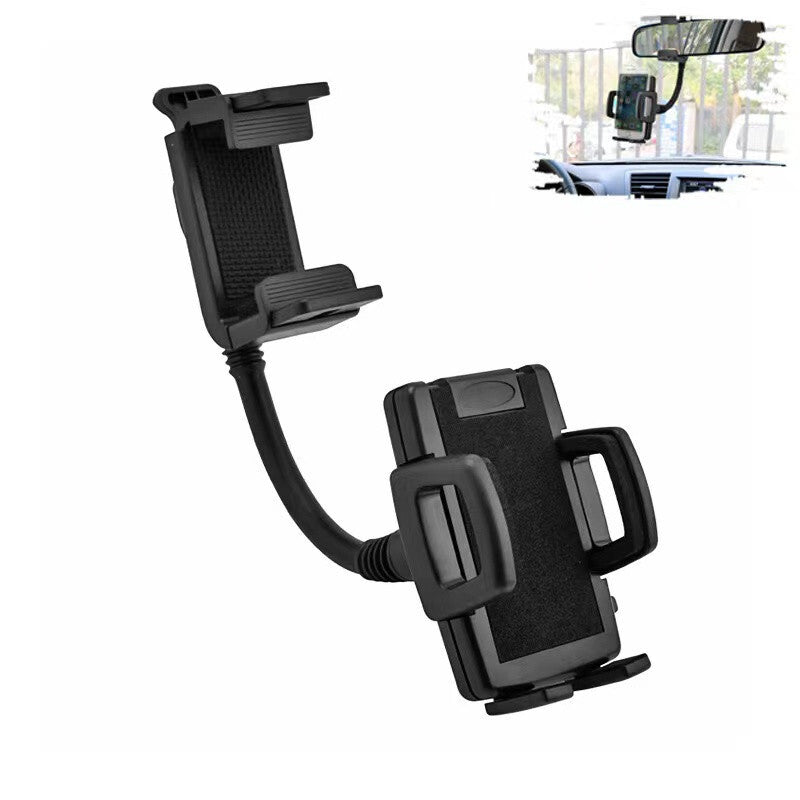 Car Phone Holder 360 Degree Rotation Rearview Mirror for Seat Hanging Clip Mount