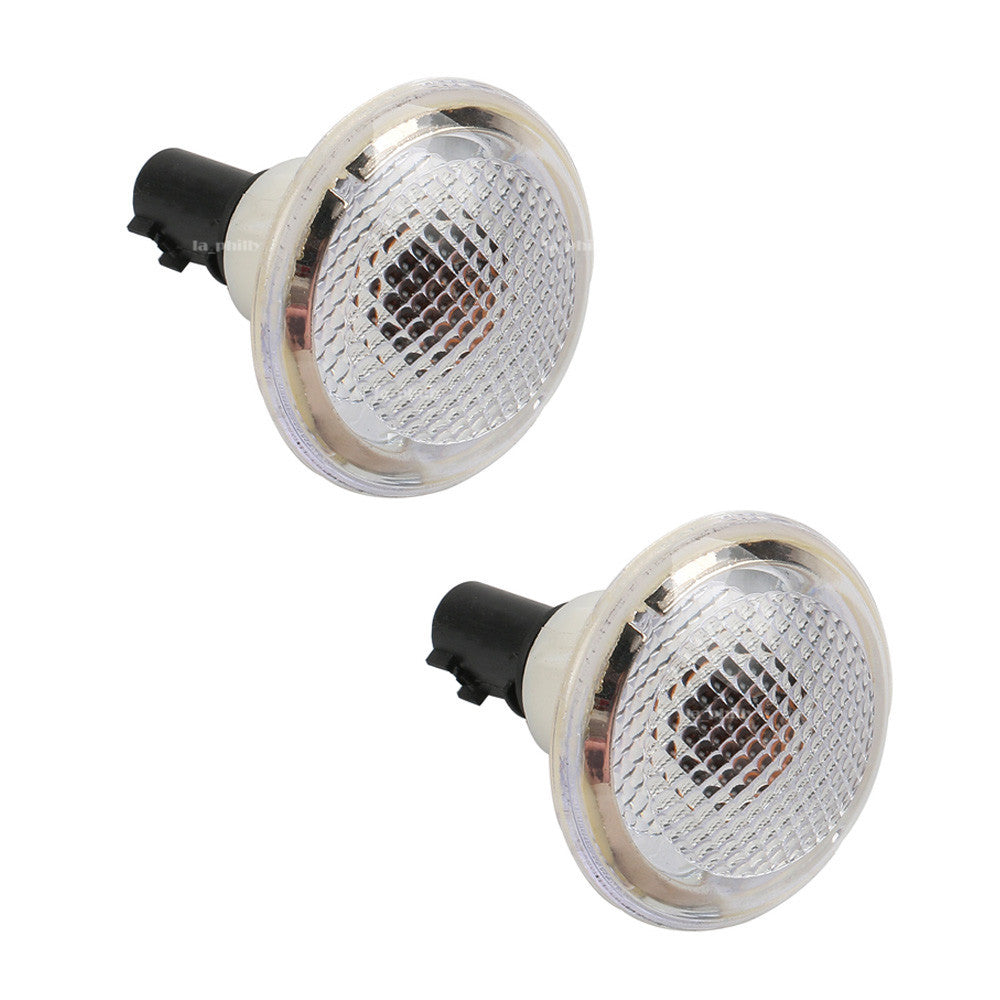 2x Clear Side Fender Marker Repeater Lights for LAND ROVER for RANGE ROVER 2003-2012