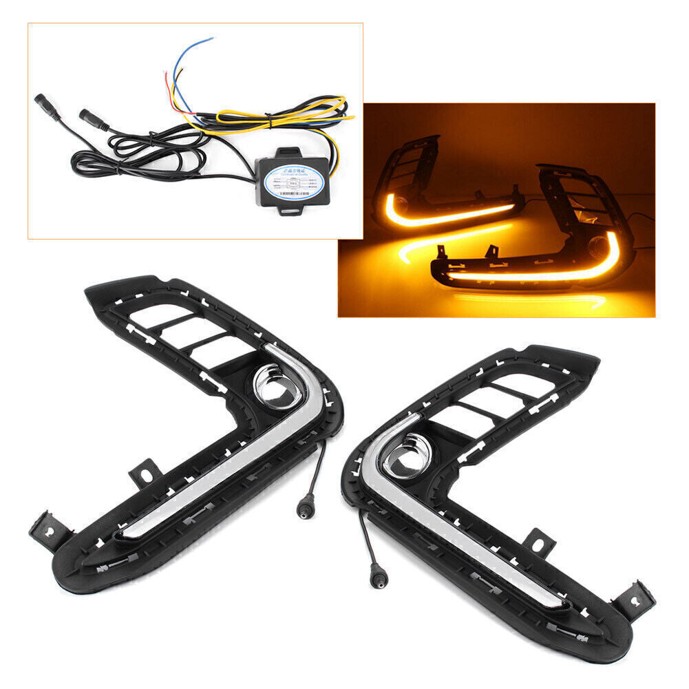 LED Daytime Running Fog Driving Light Lamp DRL Fit for Hyundai for Elantra 2017-2018 Car