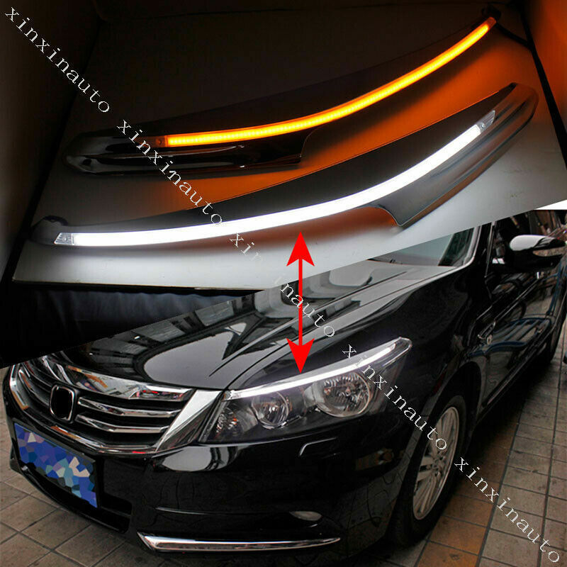 for Honda Accord 2008-2012 LED Headlight Daytime Running Light Turn Signal Refit