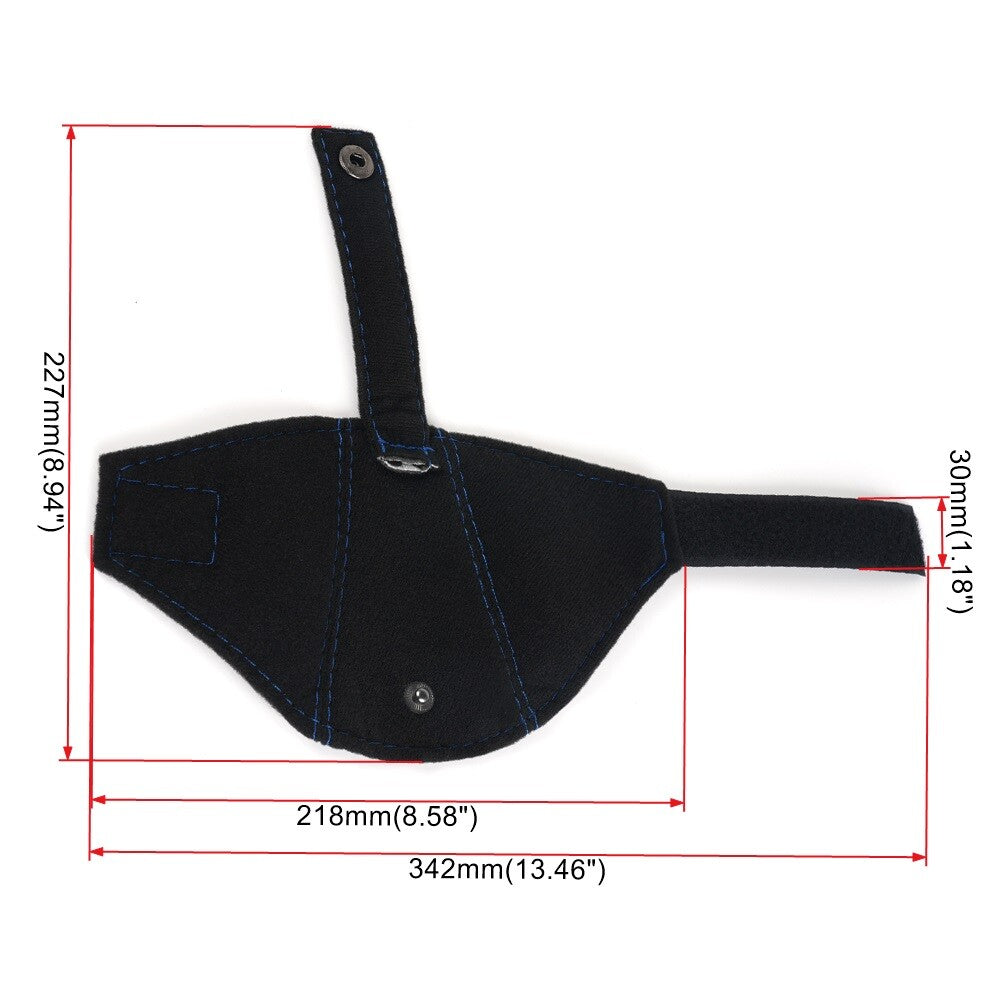 New JDM Flocking Cloth Bucket for Seat Belt Guide Holder Protector w/ Blue Stitching