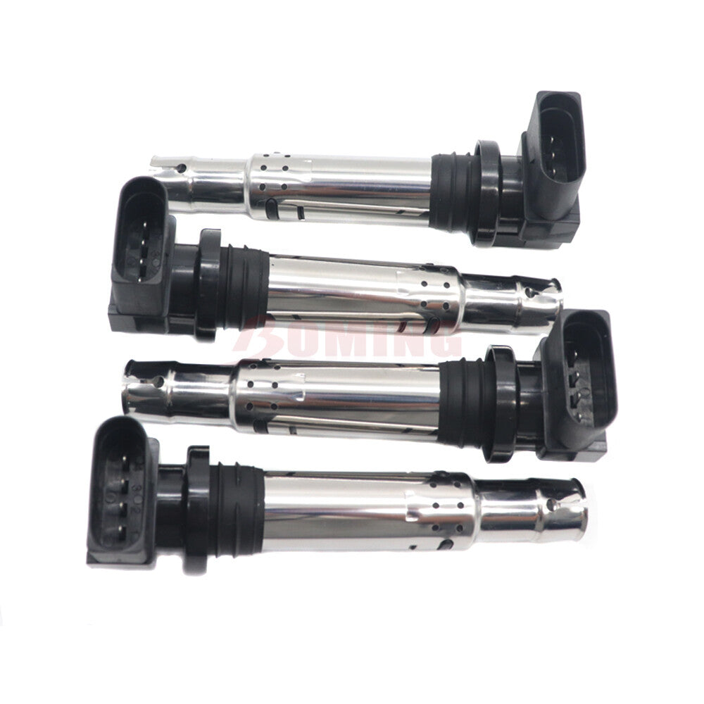Four brand new ignition coils for Volkswagen for Golf 1.4 TSI, for Volkswagen Polo for Jetta 1.6 FSI, and for Tiguan . (036905715F-)