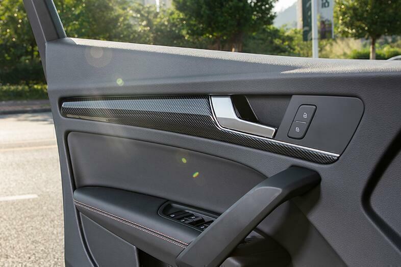 4PCS Strip Cover Trim for Audi Q5 SQ5 2018~2023 Carbon Fiber Interior Door Panel