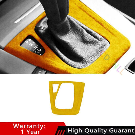 Fit for BMW Z4 E89 2009-2016 Yellow Suede Middle Console Gear Shift Panel Trim