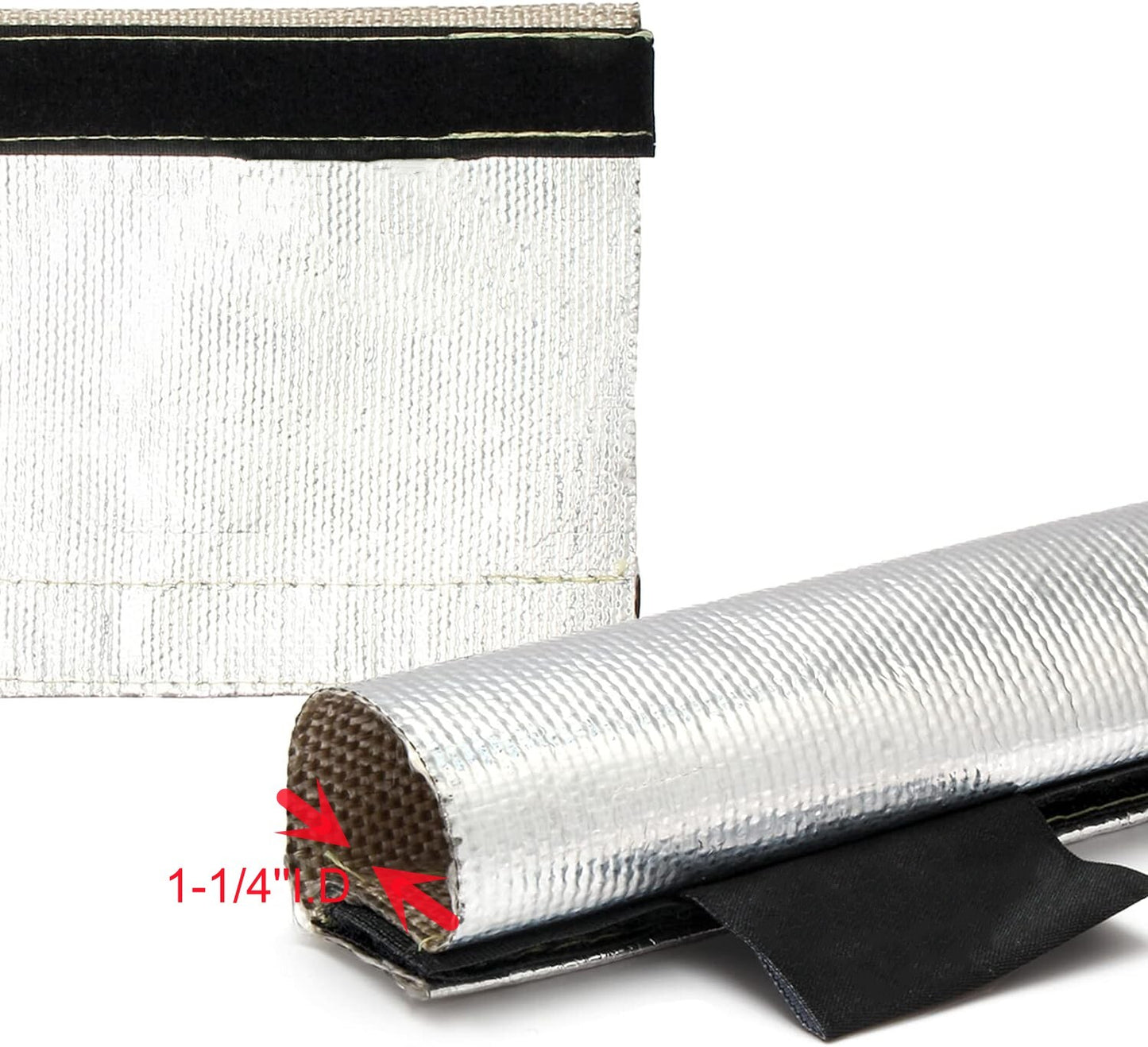Heat Shroud Aluminized Sleeve Heat Shield Fuel Line Cooling Sleeve 1-1/4 Inch ID