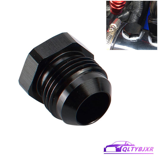 12AN Male Flare Bolt Blanking Plug End Cap Lock Nut Fitting Adapter Hex Black