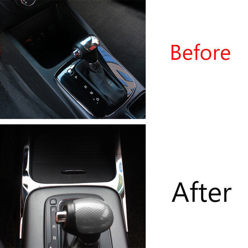 Car Console Gear Shift Frame Cover Trim for Kia K3 Forte 2014-2018 Chrome Steel
