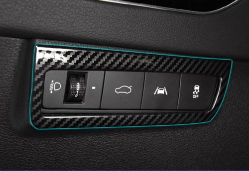 for Hyundai Sonata 2020-2023 Carbon Style Car Headlight Switch Button Cover Trim