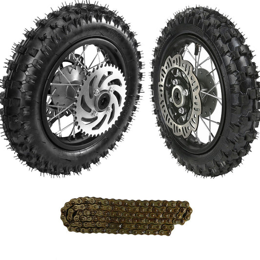 10-inch front and rear wheels, 2.50-10 + 3.00-10 tires and rims, for mini off-road pit bike CRF50 SSR