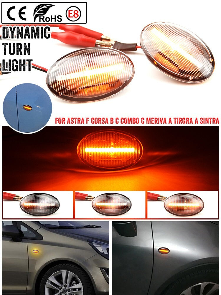 Dynamic Side Marker Turn Light for Opel for Corsa Astra Combo Meriva Tigra Sintra