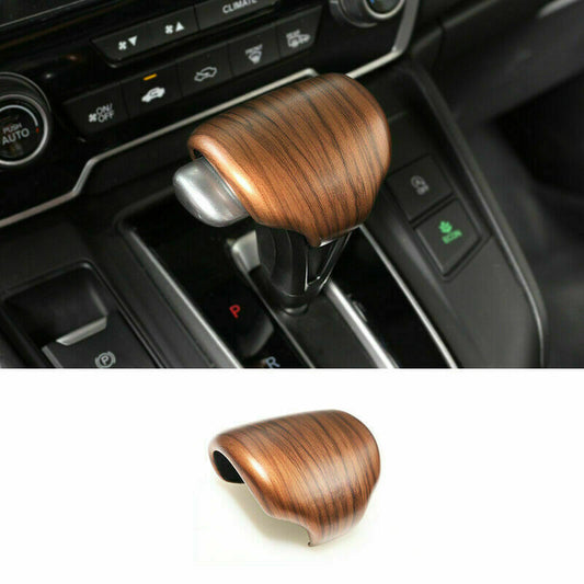 for Honda CR-V 2017-2022 Peach Wood Grain Central Console Gear Shift Knob Cover