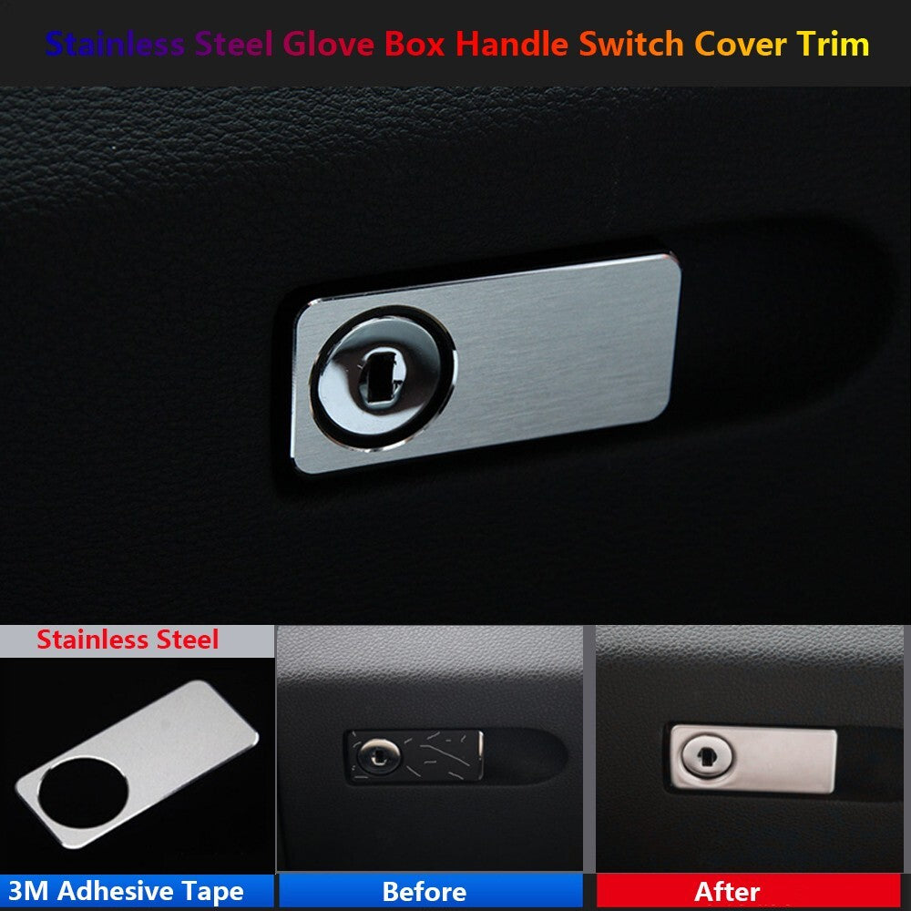 Apply To Stainless for Mercedes-Benz W204 X204 Car Glove Box Switch Cover Trim