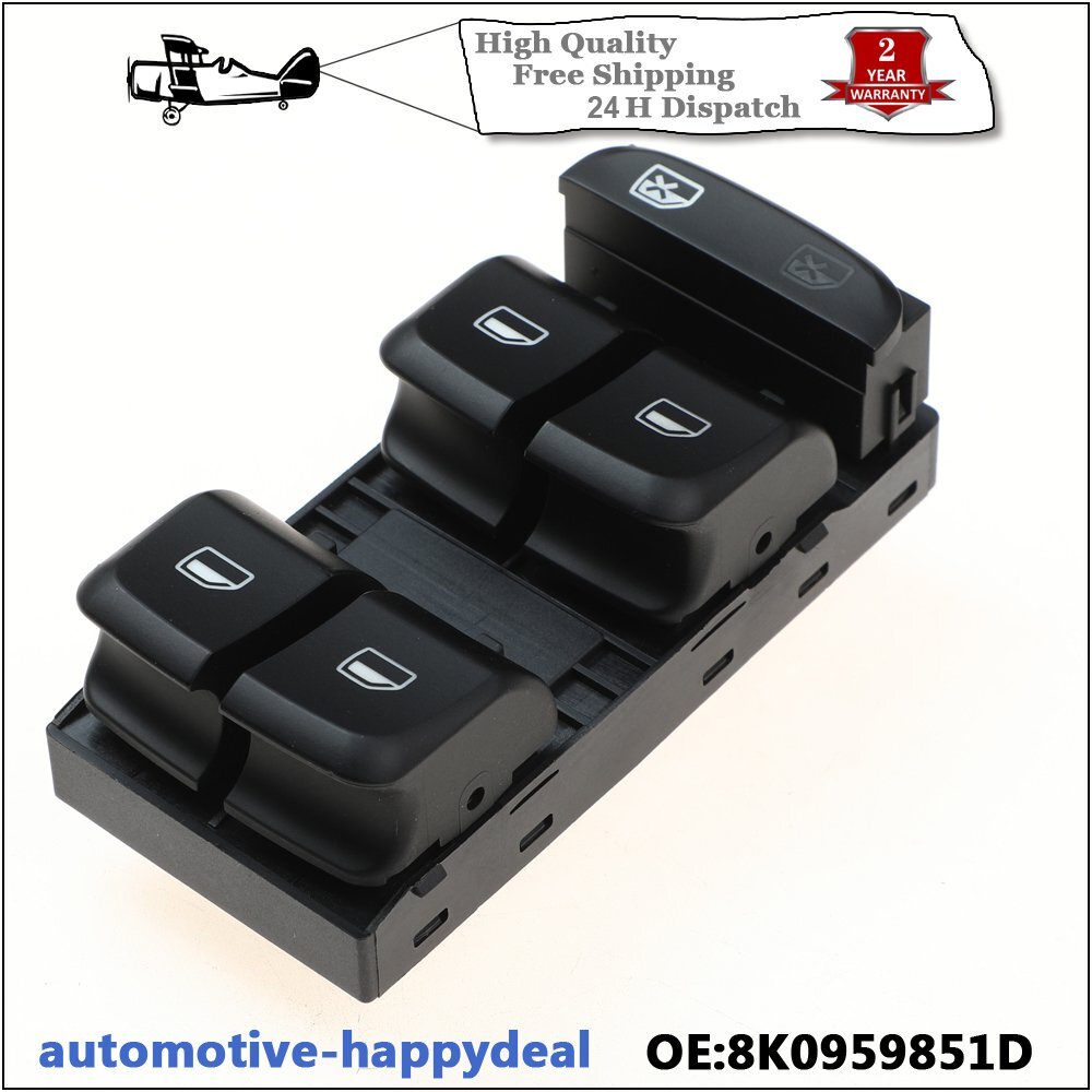 for AUDI A4 (B8) A5 Q5 MASTER WINDOW CONTROL SWITCH DRIVER SIDE 8K0959851D
