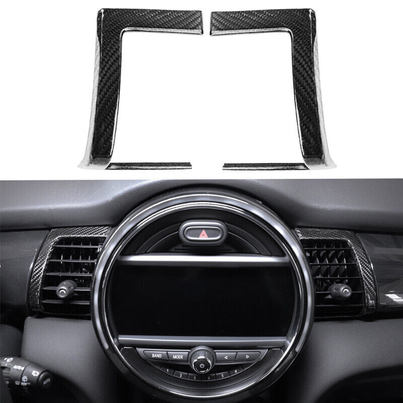 Carbon Fiber Middle Air Vent Outlet Cover Trim for Mini Cooper F55 F56 F57 14-21