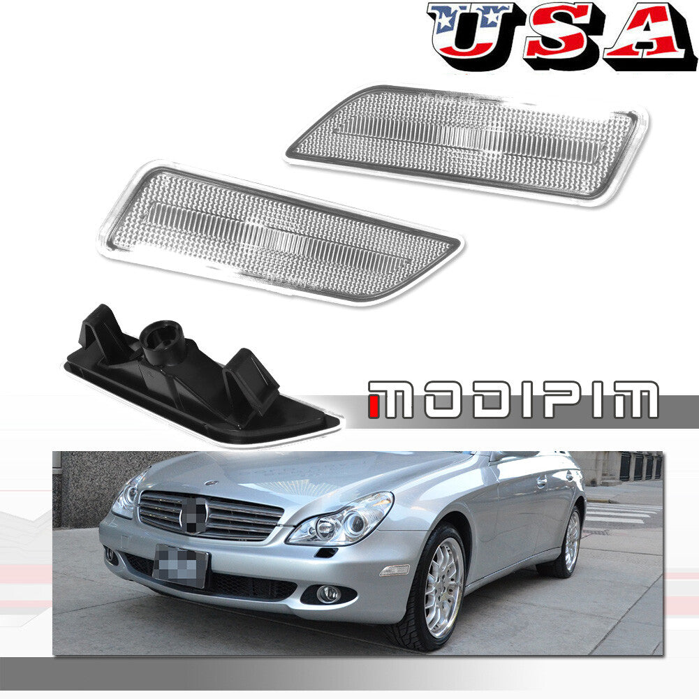 Suitable for 2006-2011 for Mercedes-Benz W219 CLS500 CLS550 transparent front side marker lights.