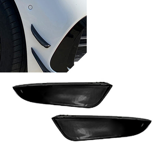 Bumper Side Lip Splitter Spoiler for Mercedes-Benz C-Class W206 Glossy Black