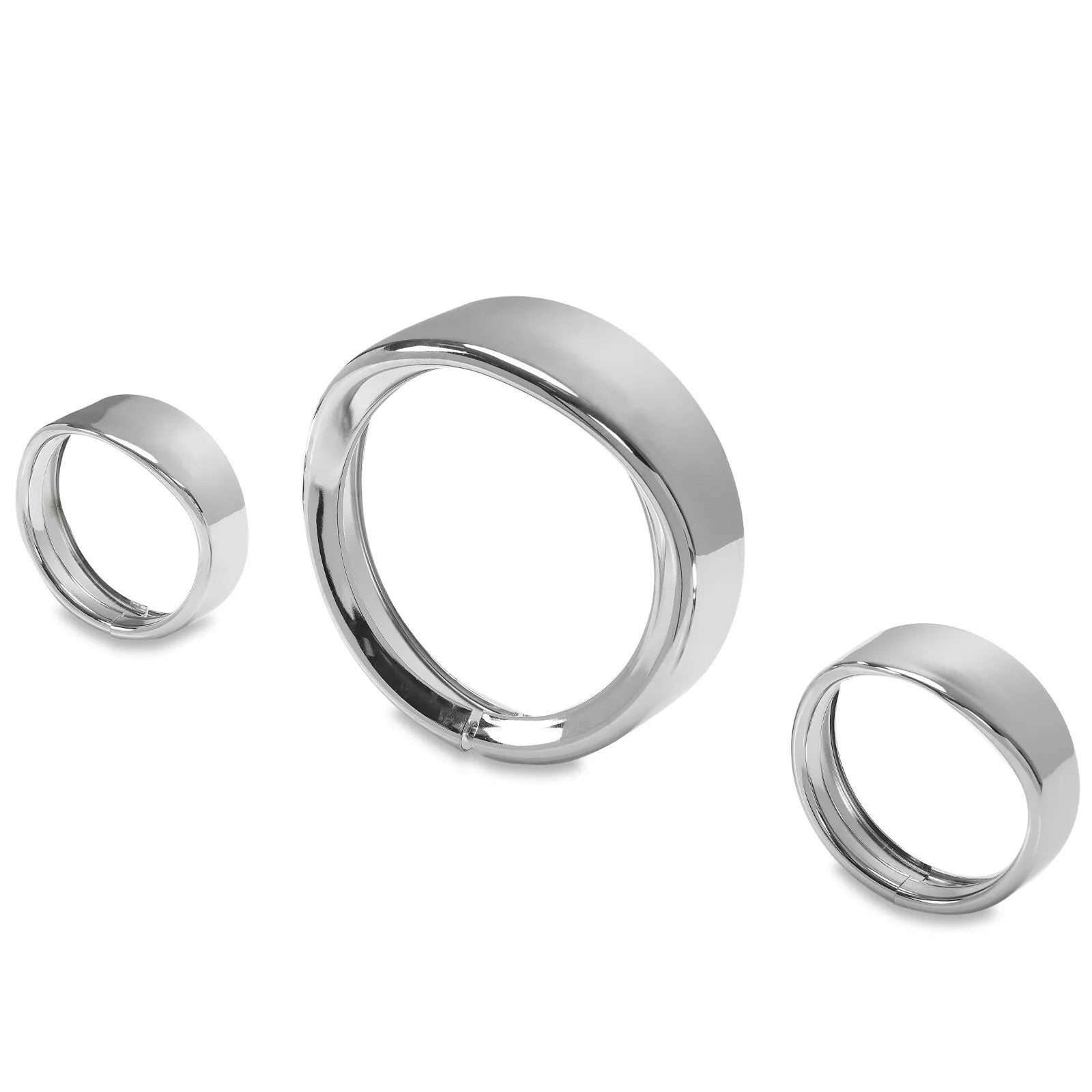 7+4.5 Headlight Fog Light Visor Style Trim Ring for Harley Electra Glide Dyna