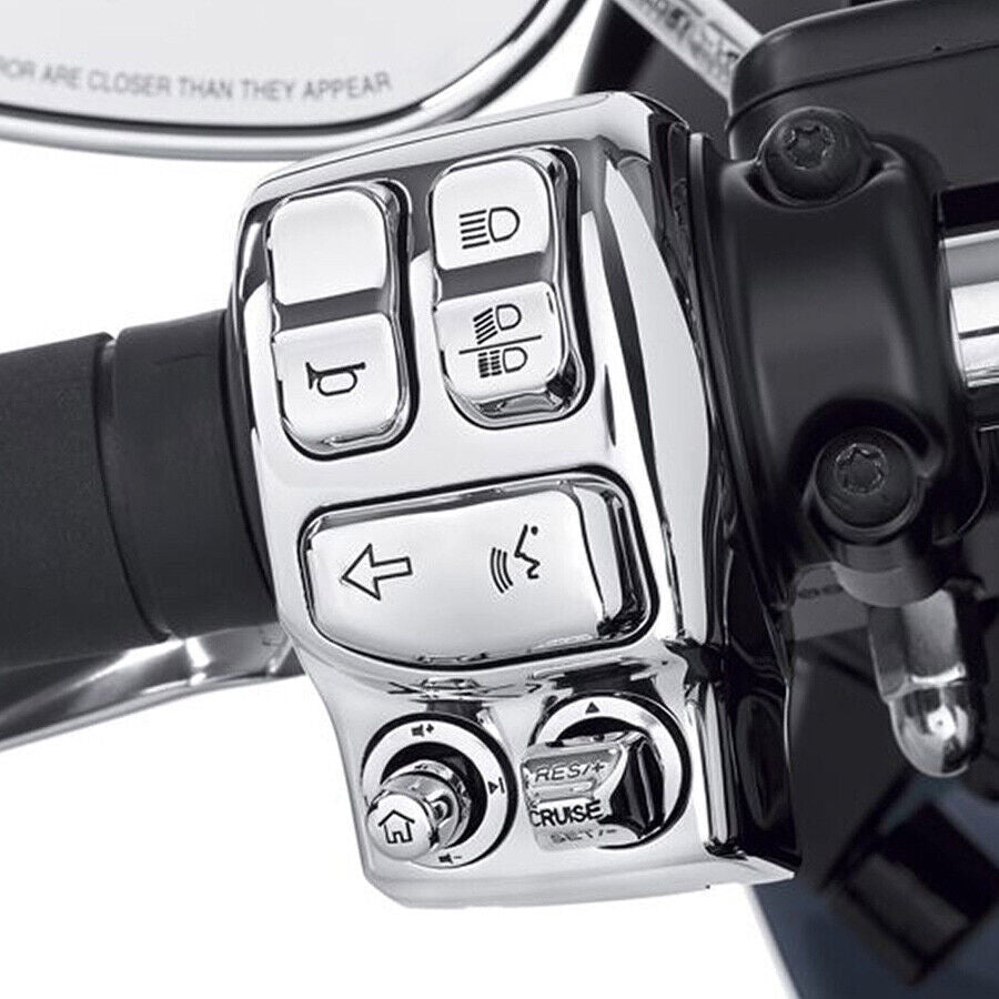 13Pcs Chrome Hand Control Switch Housing Button Covers for Harley Touring FLHT