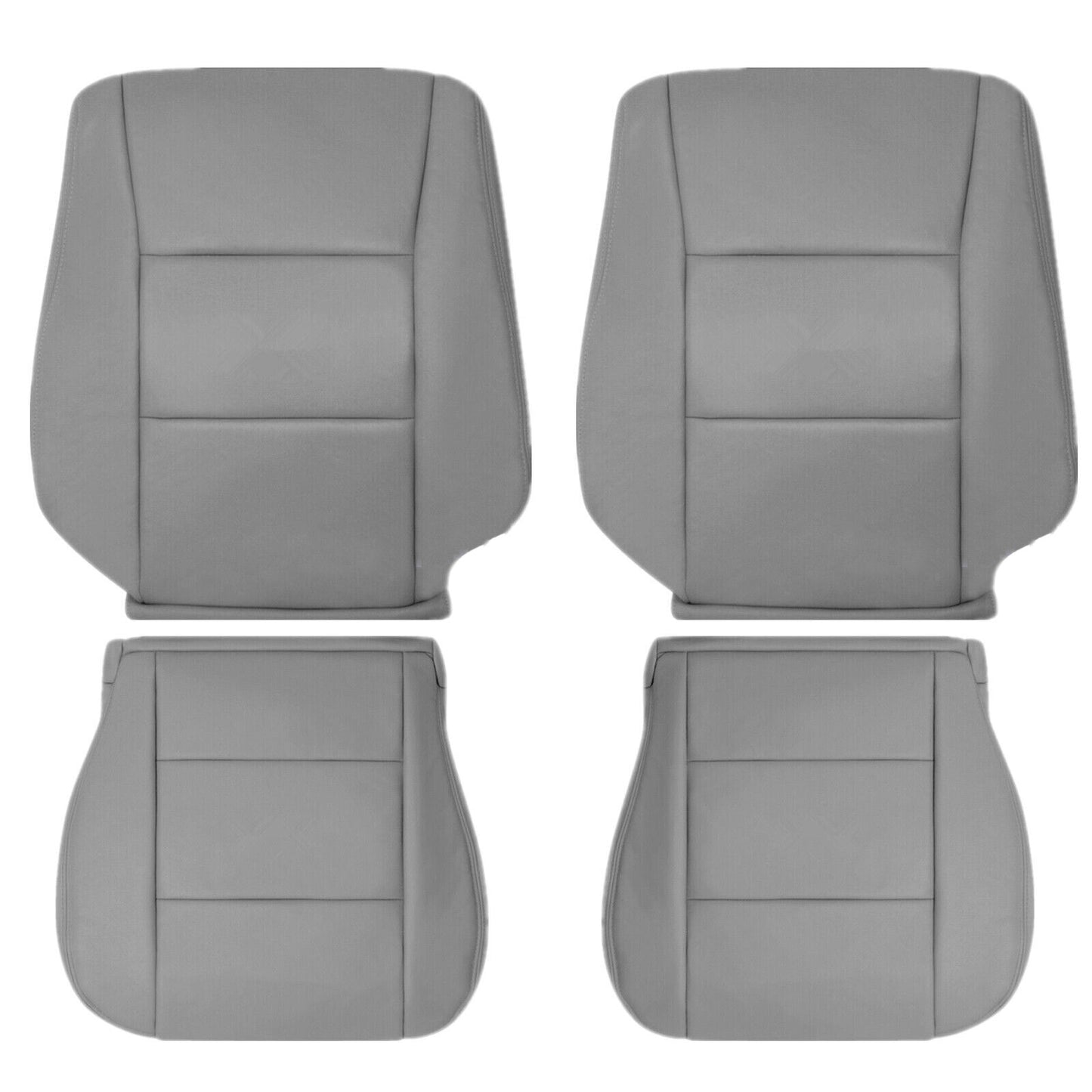 4PCS DriverPassenger Leather Gray for Seat Cover for Toyota for Land Cruiser 1998-2007