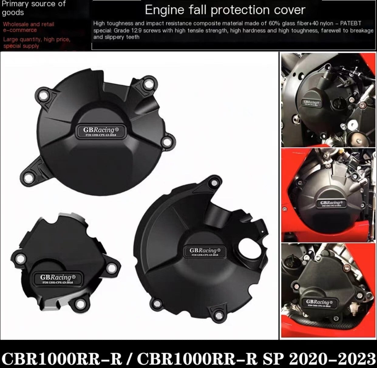 for Honda CBR1000RR-R/SP 2020-2023 engine fall protection cover side cover