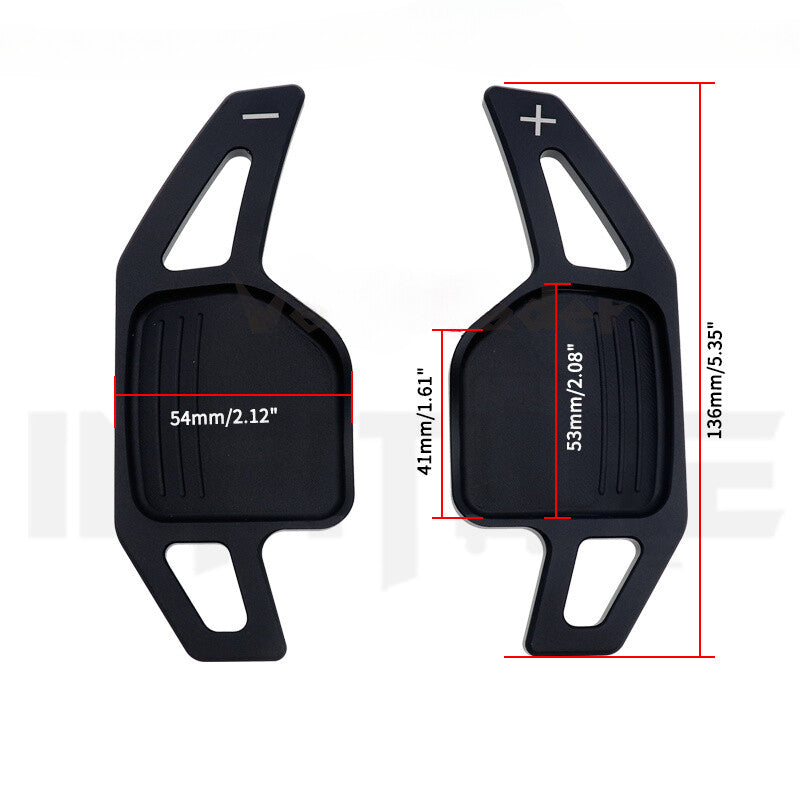Black aluminum alloy shift paddles suitable for Audi A3, A4, A5, A6, A7, for A8 , Q5, Q7, TT, S3, S4