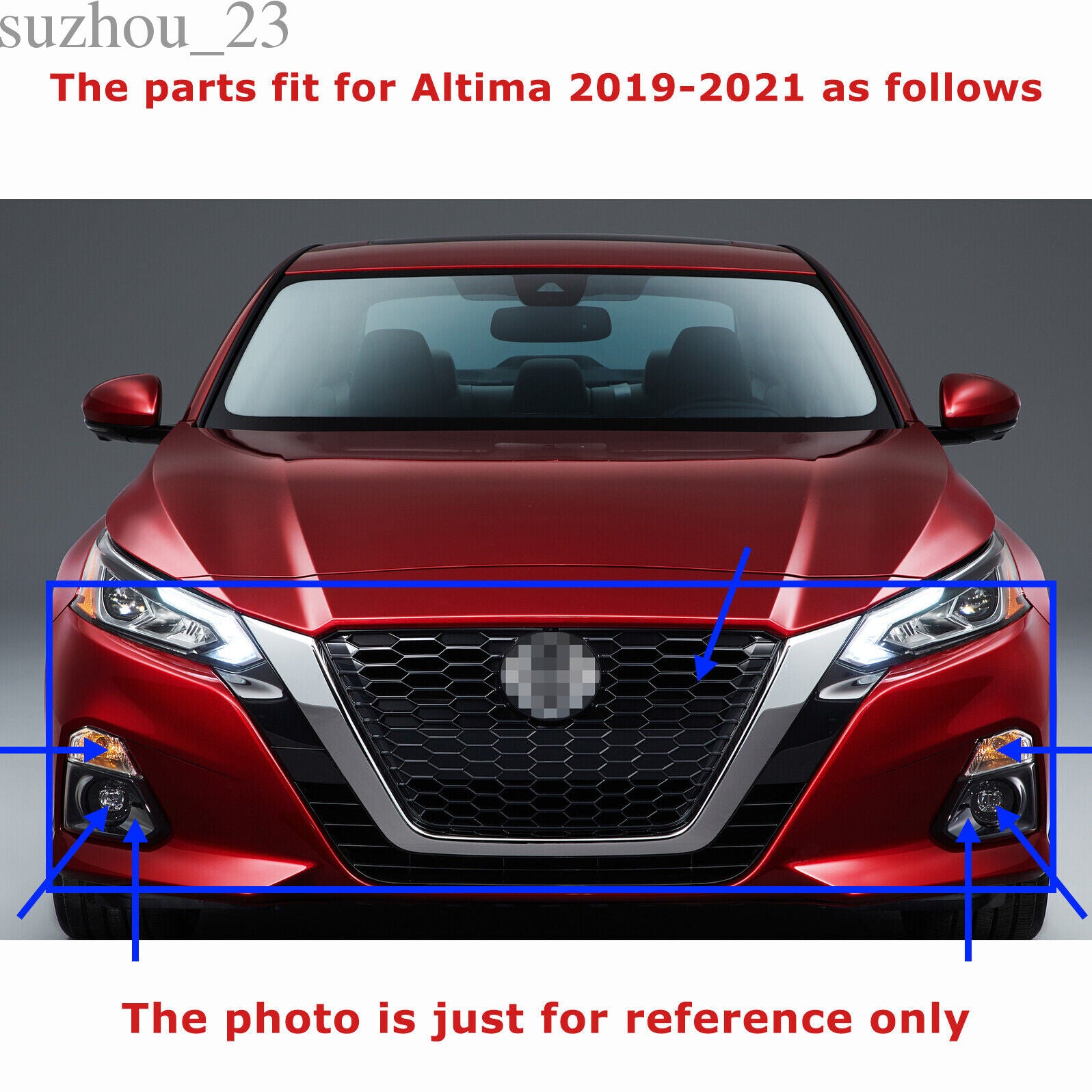 Radiator Grille/Shutter/Bumper Fog light Kit/Support Retainer For Altima 2019-21