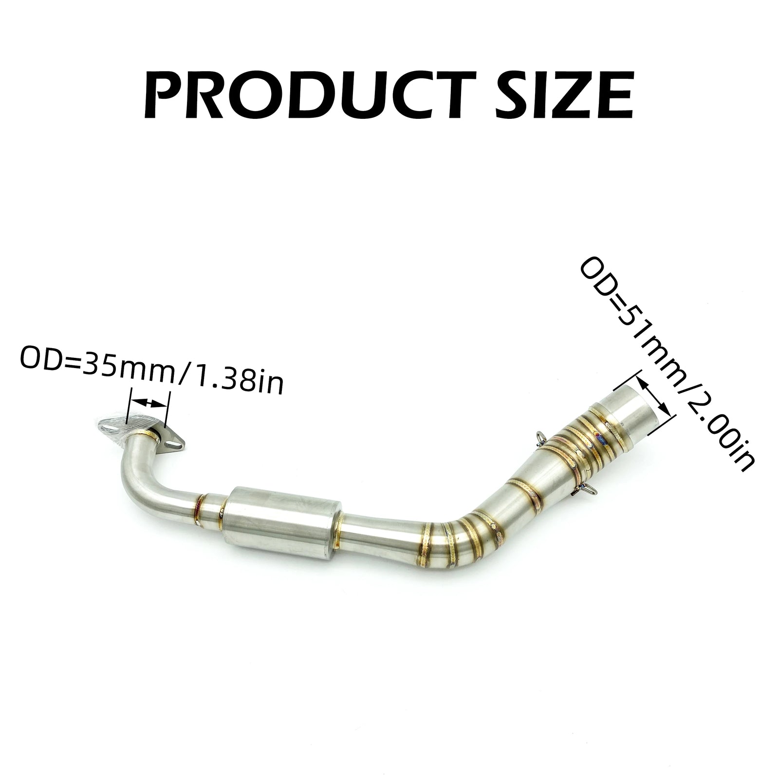 Exhaust Pipe Exhaust Middle Silp On for Yamaha AEROX 125 155 NVX 155 2016-2018