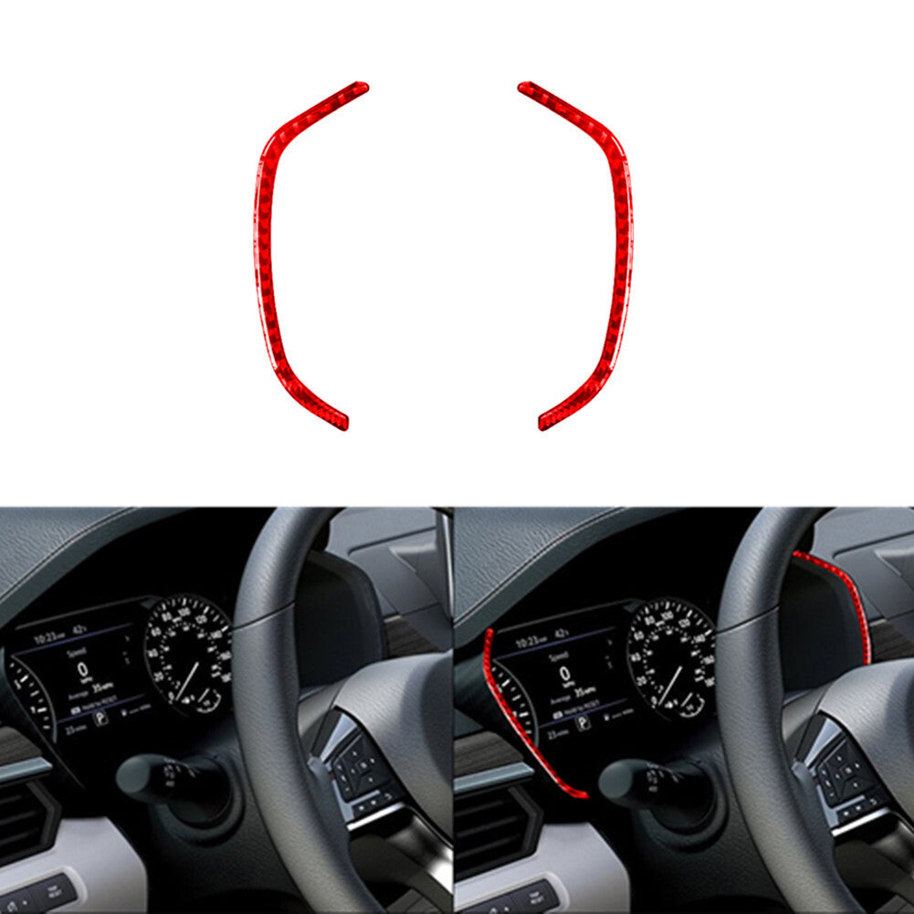 Red Carbon Fiber Speedometer Outer Frame Cover Trim for Nissan Altima 2019-2022