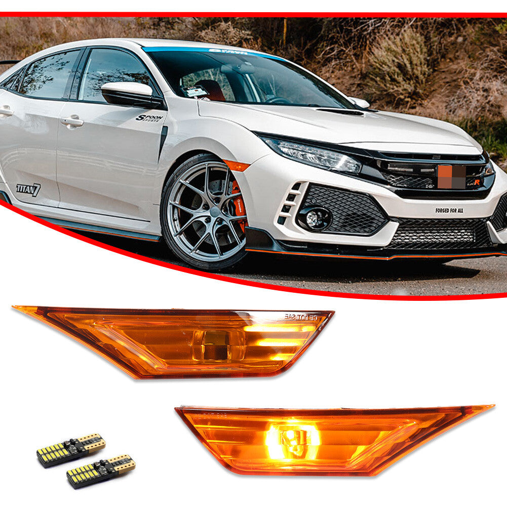 OE style LED side marker lights for 2016 and later for Honda for Civic Coupe/Hatchback