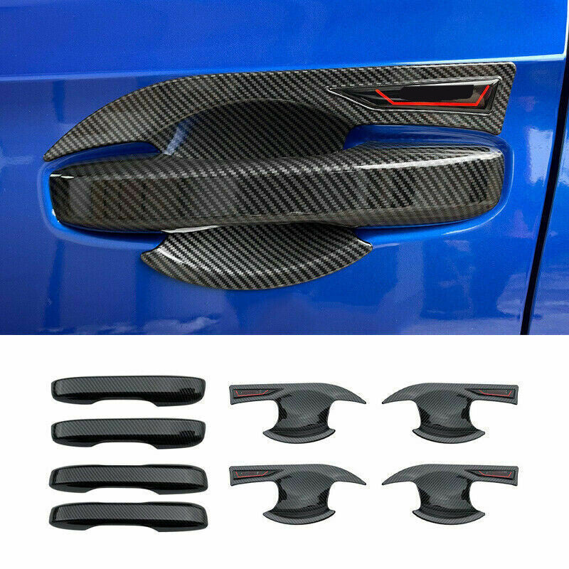 for Honda for Civic 11th 2022-2023 Door Handle+Bowl Cover Trims Carbon Fiber Color