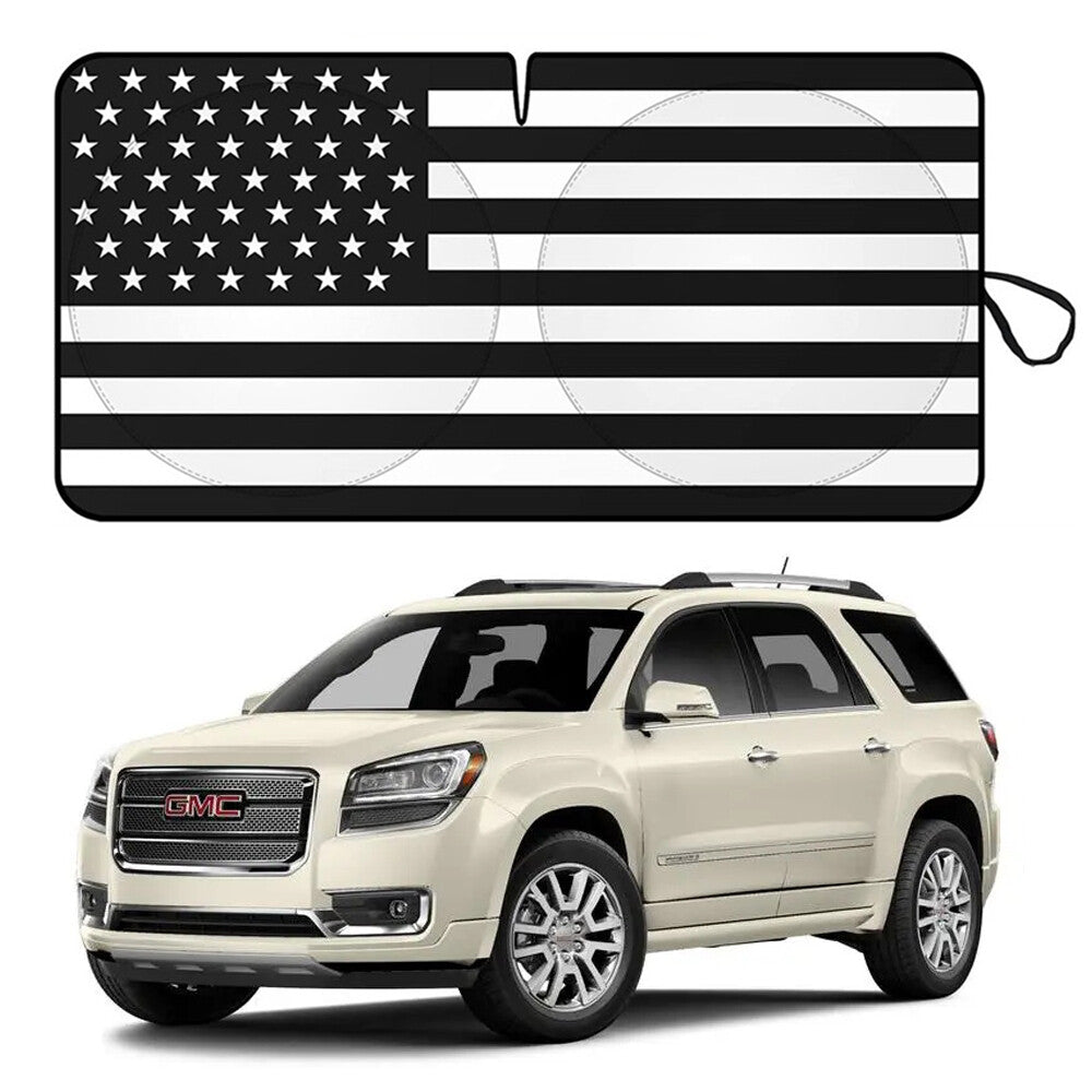 Fits 2007-2024 for GMC Acadia US Flag Car Windshield Sun Shade Front UV Block Shield