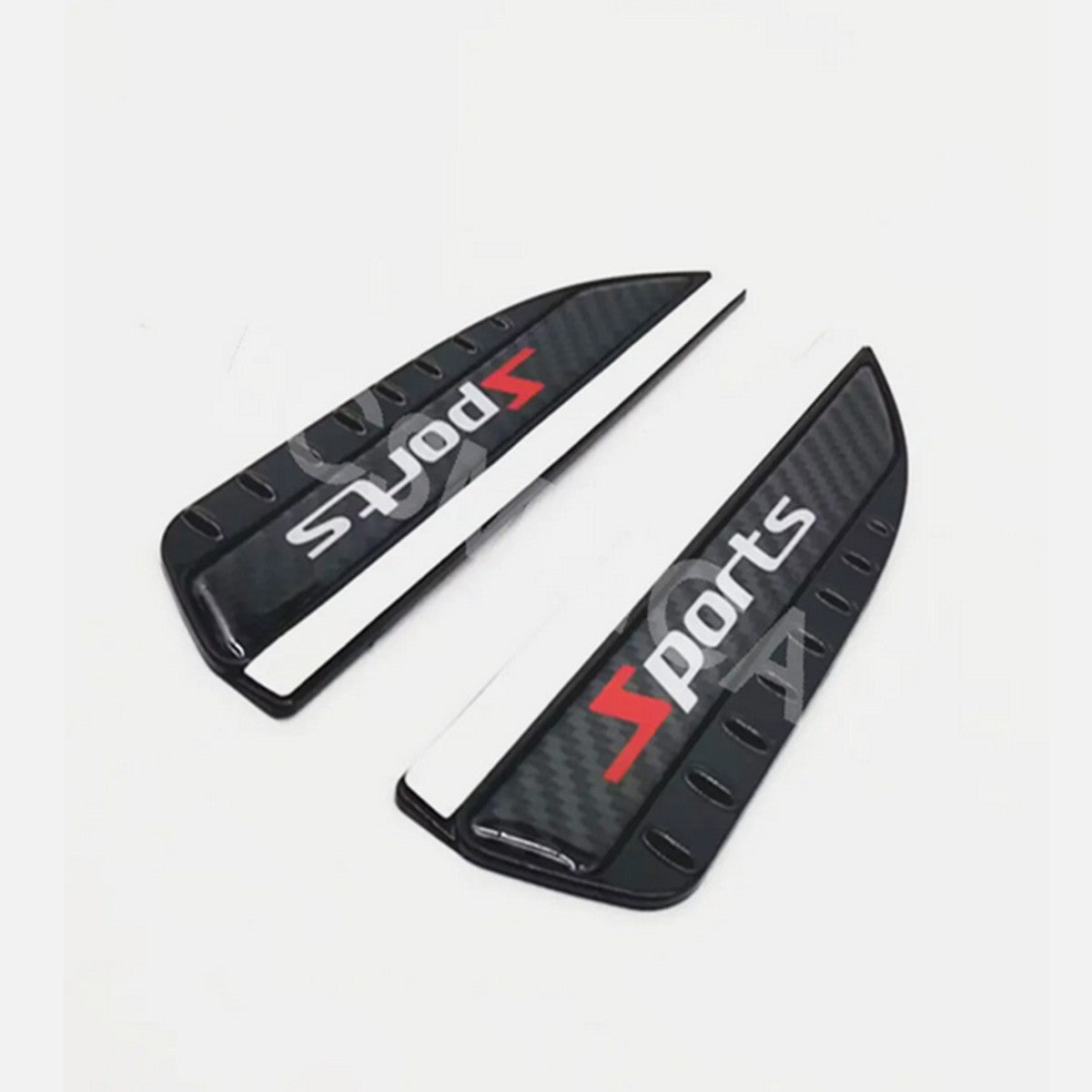 Carbon Fiber Look Rear View Mirror Rain Eyebrow Visor Guard Flexible Cover 2pcs