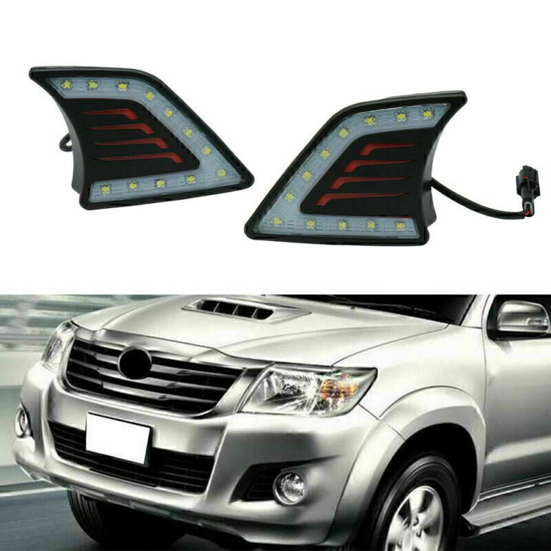 2x LED Daytime Running Lights DRL for Toyota Hilux Vigo 2011-2014 2013 2012 2012