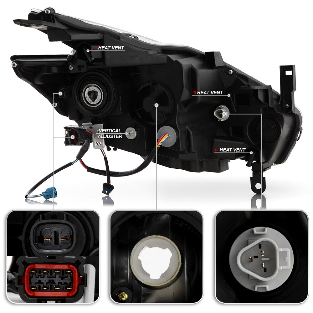 Left Driver LED DRL Halogen Projector Headlight For 2015-2016 for Nissan Murano