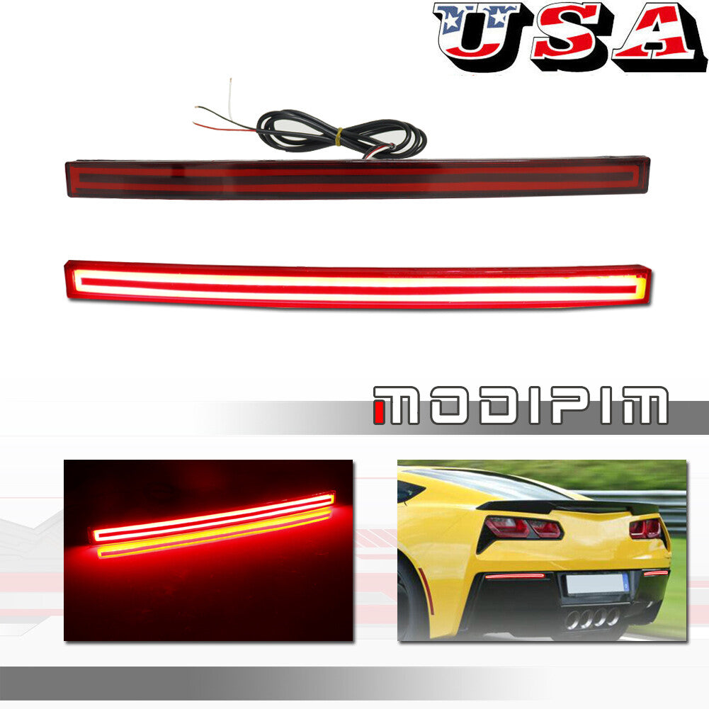 Red LED Rear Bumper Reflector Light Kit for Chevrolet for Corvette C7 2014 - 2019