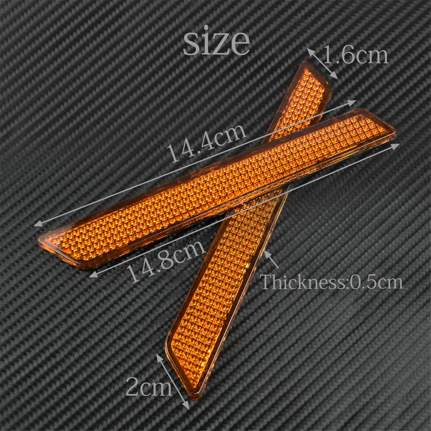 Amber Saddlebag Guard Latch Cover Reflectors Fit for Harley Touring CVO 2014-19