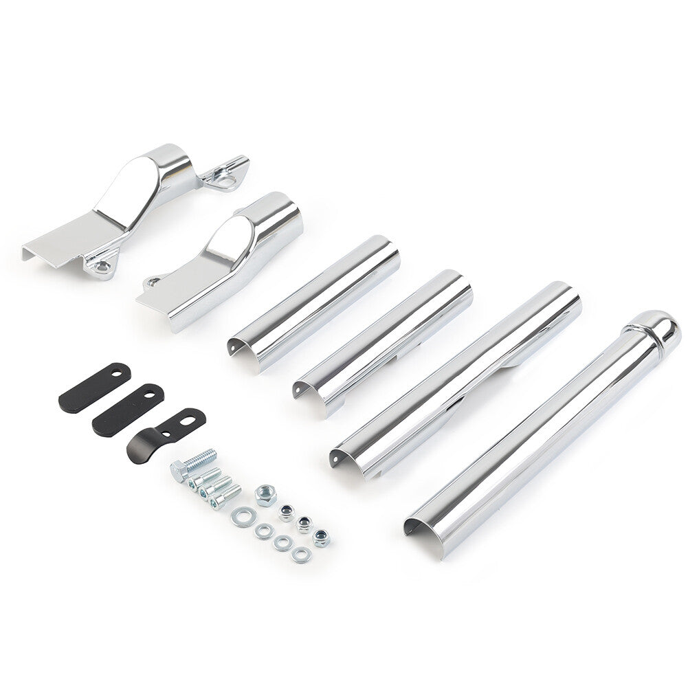 6pcs Chrome Rear Swingarm Tube Covers for Harley Davidson Softail 2000-2007