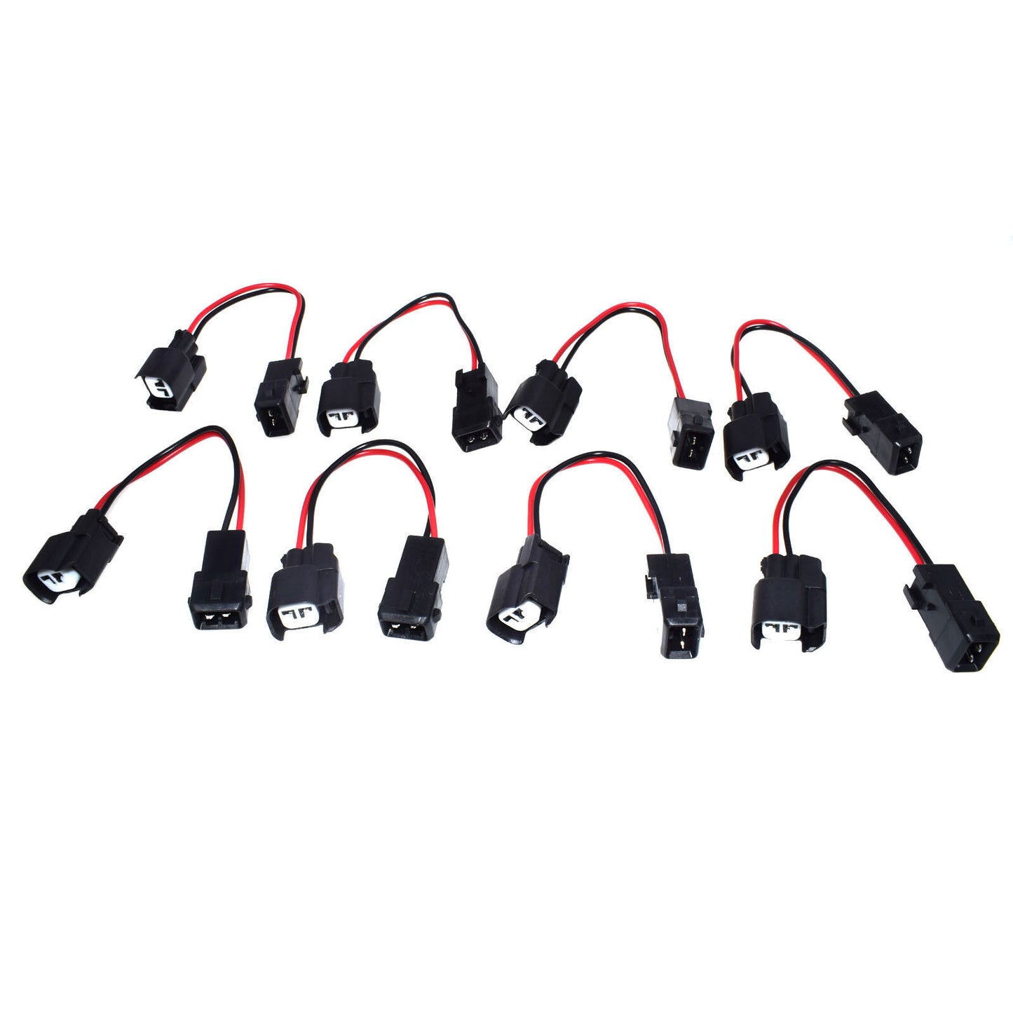 Set of 8 INJECTOR ADAPTOR HARNESS EV1-EV6 Engine wire harness plug Connector NEW