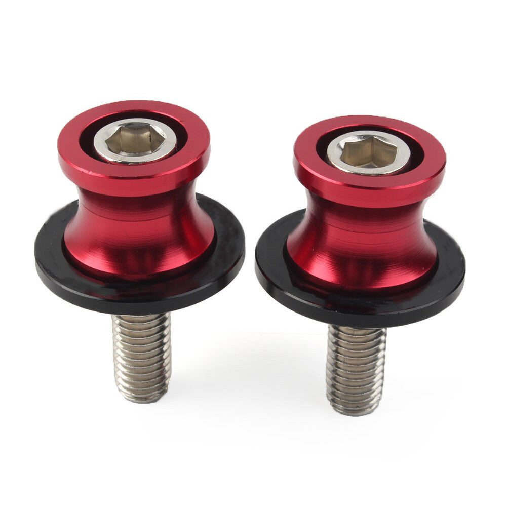 CNC Swingarm Spools Slider Stand Screws 8MM for KAWASAKI ZX6R 2012-2021 Red 2PCs