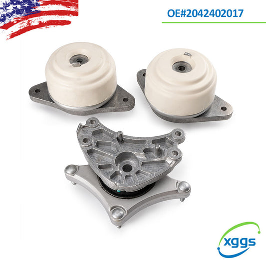 3x 2042402017 Engine Motor Transmission Mount for Mercedes-Benz E350 2010-2016