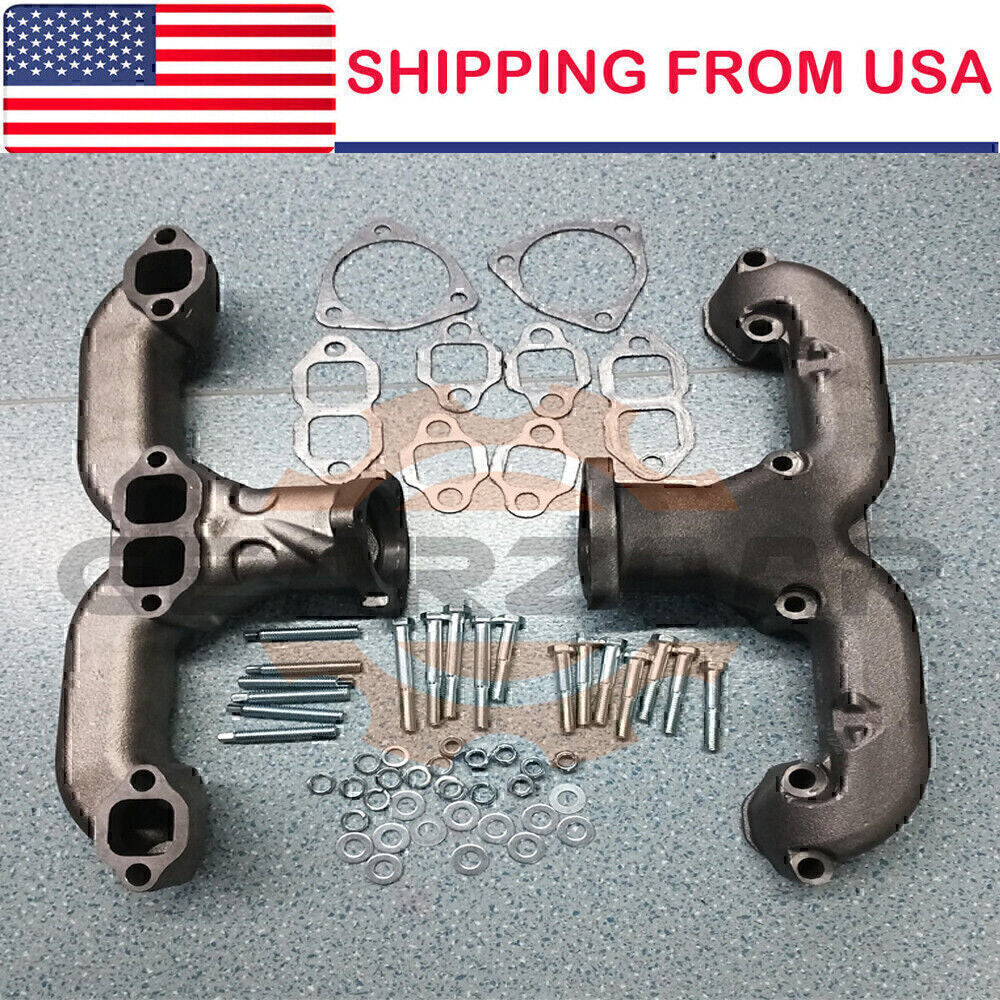 Exhaust Manifolds Rams Horn Style For Small Block for Chevy SBC 283 305 327 350 400