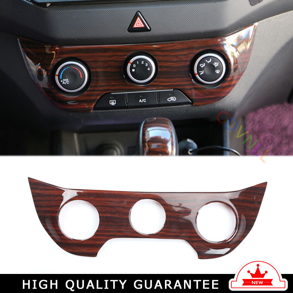 Car Console AC Switch Control Panel Trim Fit for Hyundai IX25 2015-2019 Red Wood