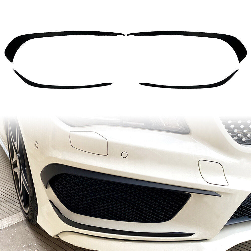 4pcs Front Bumper Lip Splitter Spoiler Trim Fit for Mercedes-Benz CLA C117 2013-2015
