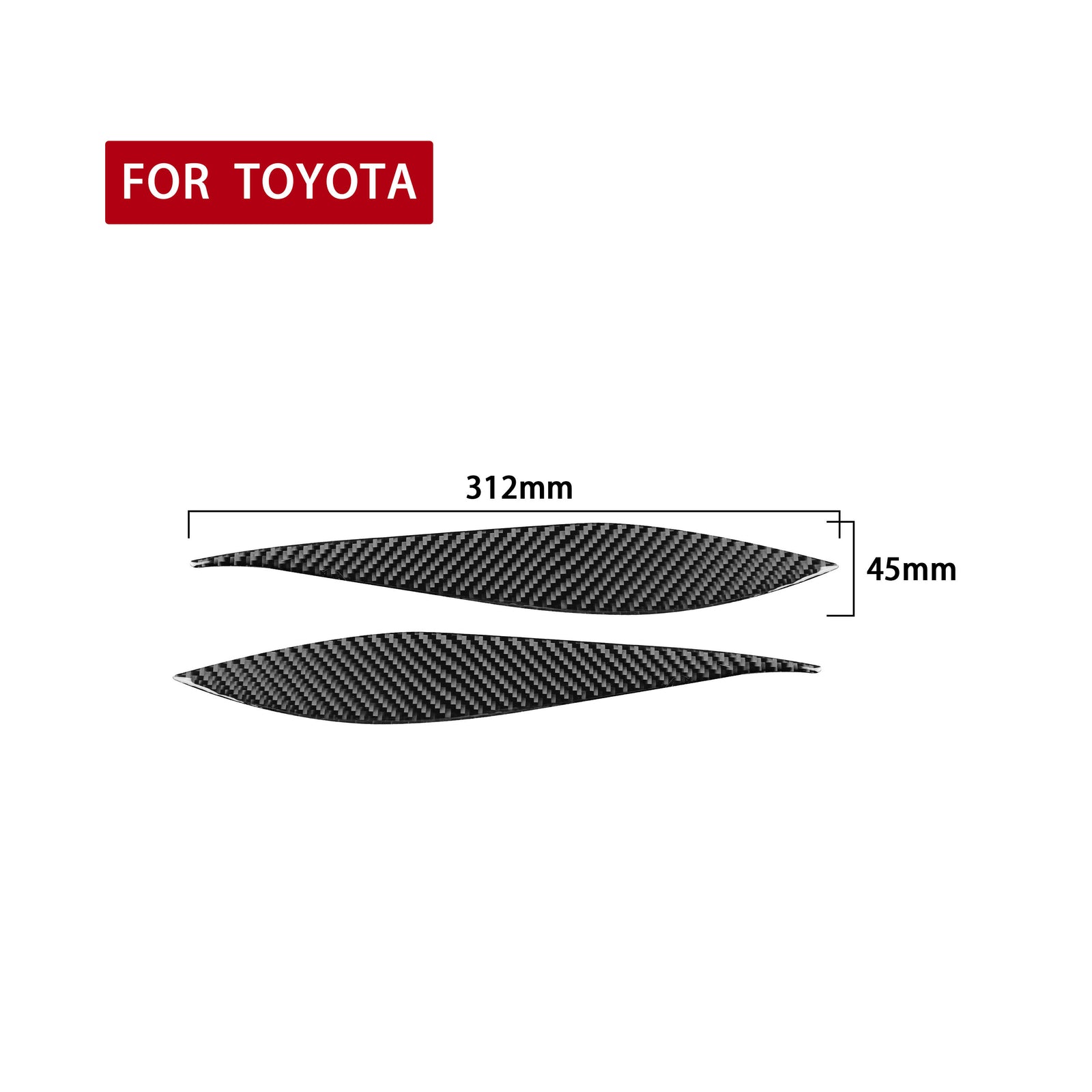 Carbon Fiber Headlight Eyebrows Eyelids Cover for Toyota 86 for Subaru BRZ 2016-2020