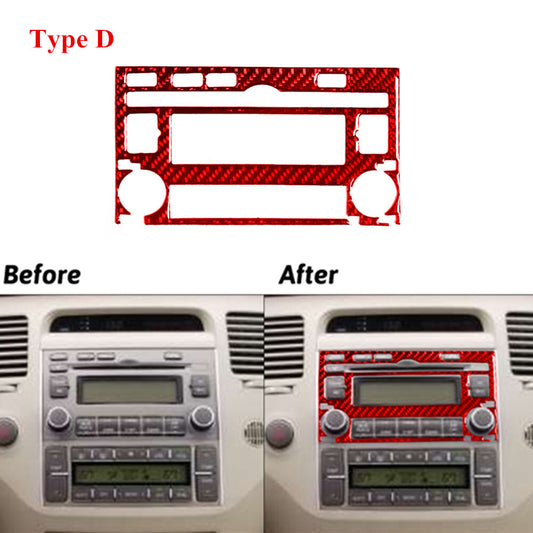 Red Carbon Fiber Premium Radio With CD Player Trim for Hyundai Azera 2006-2011
