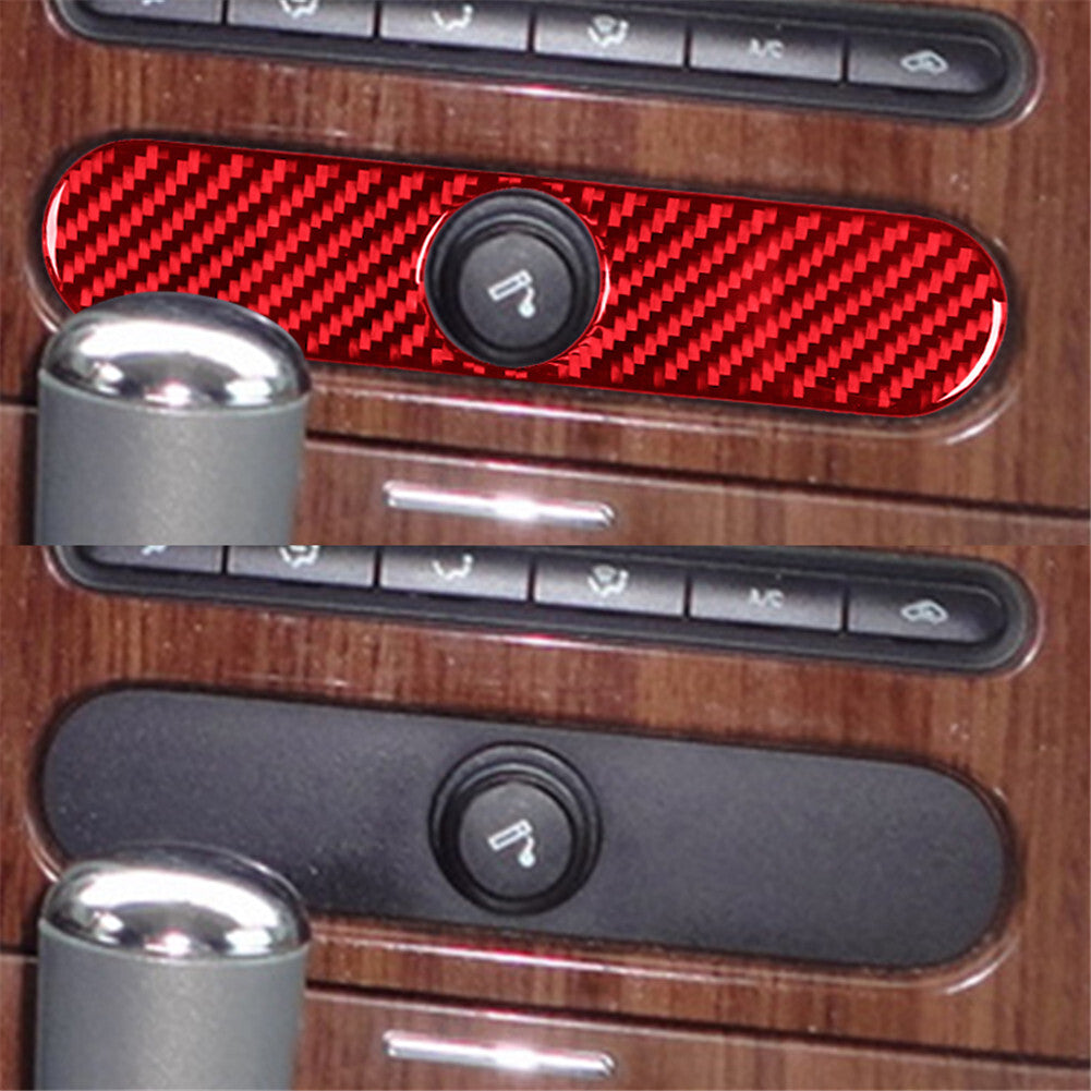 Carbon Fiber Interior Cigarette Lighter Cover Trim for Ford F-150 FX4 04-08 Red